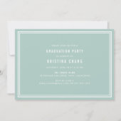 Invitation Seaglass Peint Bande Photo Parti de graduation (Dos)