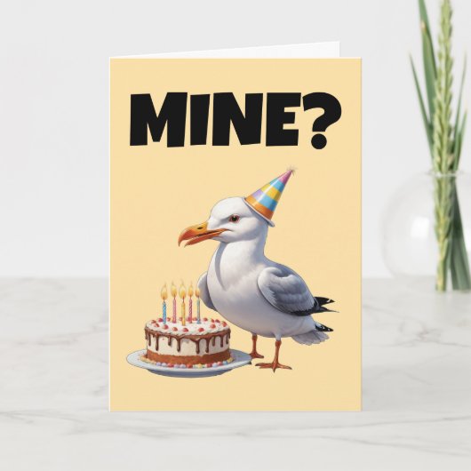 Invitation Seagull Birthday Bash - Gâteau, Chaos & Fun! (Devant)