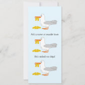 Invitation Seagull Il m'a Nicked Chips Ville personnalisée (Devant)