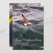 INVITATION SEAGULL VOL AU-DESSUS DES VAGUES PLAGE MARIAGE (Devant / Derrière)