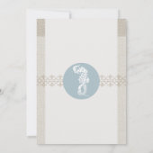 Invitation Seahorse Bleu Classique Nautique Élégant (Dos)