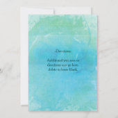 Invitation Seahorse Couple Watercolor Plage Mariage Invitatio (Dos)