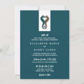 Invitation Seahorse Romance, Mariage sur la plage (Devant)