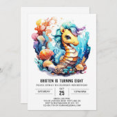 Invitation Seahorse Serenade Anniversaire (Devant / Derrière)