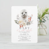 Invitation Seal Baby Il fait froid dehors Baby shower (Debout devant)