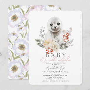 Invitation Seal Baby Il fait froid dehors Baby shower