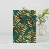 Invitation Seamless pattern with golden ferns (Debout devant)