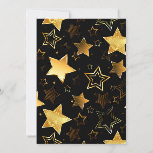 Invitation Seamless pattern with Golden Stars