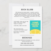 Invitation Séance de dédicace Auteur Écrivain Lancement de li (Dos)