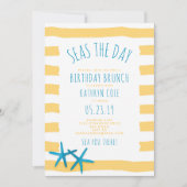 Invitation Seas The Day Beach Anniversaire Brunch (Devant)