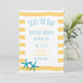 Invitation Seas The Day Beach Anniversaire Brunch (Debout devant)