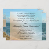 Invitation Seascape Beach Mariage Océan Bleu (Devant / Derrière)