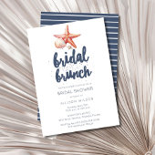 Invitation Seashell Beach Bridal Brunch Douche