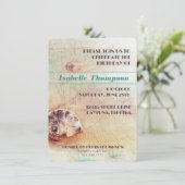 Invitation Seashell Beach Collage Anniversaire Fête Invitatio (Debout devant)