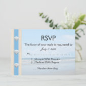 Invitation Seashell Beach Wedding RSVP (Debout devant)