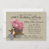 Invitation Seashell Bouquet 50e anniversaire (Devant)