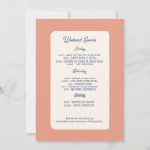 Invitation Seashell Dernière côte toast Bachelorette Week-end (Dos)