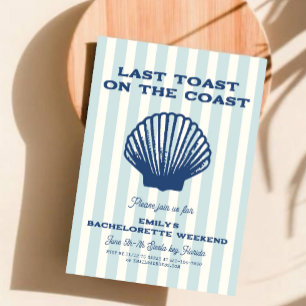 Invitation Seashell Dernière côte toast Bachelorette Week-end