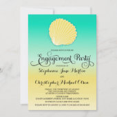 Invitation Seashell Sand & Sea Color Ombre (Devant)