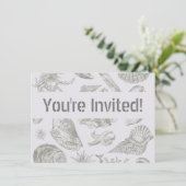 Invitation Seashell Soft Antique Art Beach Shops (Debout devant)