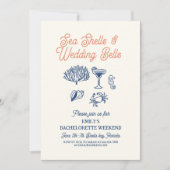 Invitation Seashell Wedding Bells Bachelorette Weekend (Devant)