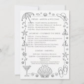 Invitation Seashells and Wedding Bells Beach Bachelorette  (Dos)