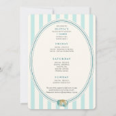 Invitation Seashells & cloches mariages itinéraire de la bach (Dos)