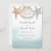 Invitation Seashells de poisson Starfish Nautical Beach Maria (Devant)