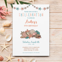 Seashells Girls Beach Anniversaire