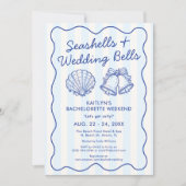Invitation Seashells & Wedding Bells Bachelorette Itinerary (Devant)