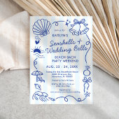Invitation Seashells & Wedding Bells Beach Bachelorette Party