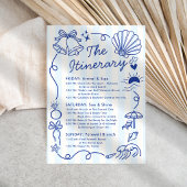 Invitation Seashells & Wedding Bells Beach Bachelorette Party