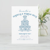 Invitation Seashells Wedding Bells Coastal Bachelorette Party (Debout devant)