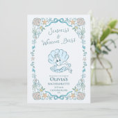 Invitation Seashells Wedding Bells Whimsical Bachelorette (Debout devant)