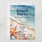 Invitation Seashore Bliss Beach Party (Devant)