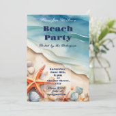 Invitation Seashore Bliss Beach Party (Debout devant)