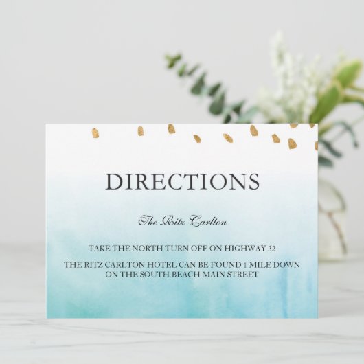 Invitation Seashore - Directions (Debout devant)