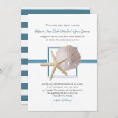 Invitation Seashore Trésors Ocean Beach Mariage (Devant / Derrière)