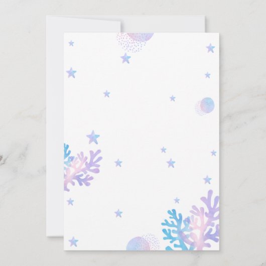 Invitation Seaside Nautical Seashell Mariage (Dos)