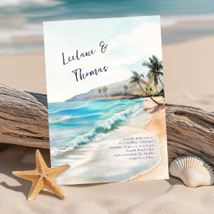 Invitation Seaside Serenity Tropical Beach Wedding