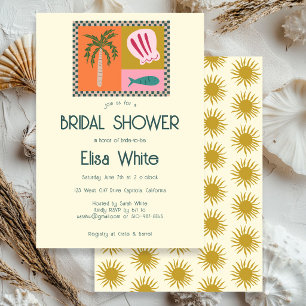 Invitation Seaside Soiree Bridal Shower Moderne Mignon PERSON