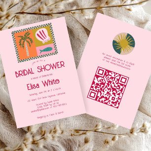 Invitation Seaside Soiree Fête des mariées Moderne Cute CUSTO
