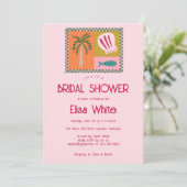 Invitation Seaside Soiree Fête des mariées Moderne Cute CUSTO (Debout devant)