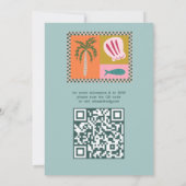Invitation Seaside Soiree Modern Cute CUSTOM QR Mariage (Dos)