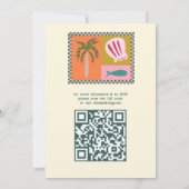 Invitation Seaside Soiree Modern Cute CUSTOM QR Mariage (Dos)
