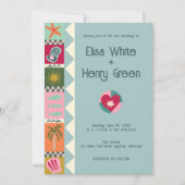 Invitation Seaside Soiree Modern Cute CUSTOM QR Mariage (Devant)
