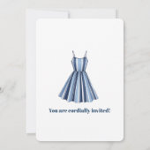 Invitation Seaside Stripes Celebration Birthday (Dos)