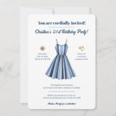 Invitation Seaside Stripes Celebration Birthday (Devant)