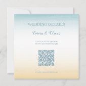 Invitation Seaside Theme Wedding QR Code Enclosure Card (Devant)