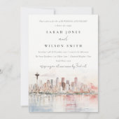 Invitation Seattle Washington  Landscape Wedding Anniversary (Devant)